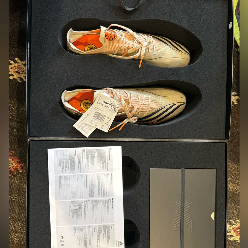 NWT adidas Messi x Speedflow.1 Special Edition Soccer Cleats Gold Size 11.5 - Picture 2 of 4